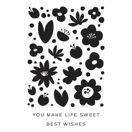 Spellbinders - Sweet Life Floral Press Plates & Die Set- BetterPress Society March 2025 - Postage as per Actual