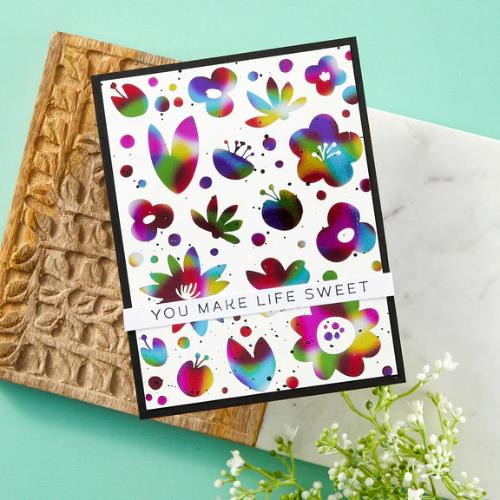 Spellbinders - Sweet Life Floral Press Plates & Die Set- BetterPress Society March 2025 - Postage as per Actual