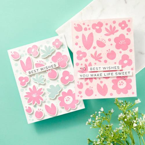 Spellbinders - Sweet Life Floral Press Plates & Die Set- BetterPress Society March 2025 - Postage as per Actual