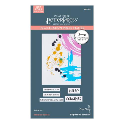 Spellbinders - InkSpired Wishes Press Plates - BetterPress Society April 2025