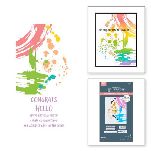 Spellbinders - InkSpired Wishes Press Plates - BetterPress Society April 2025