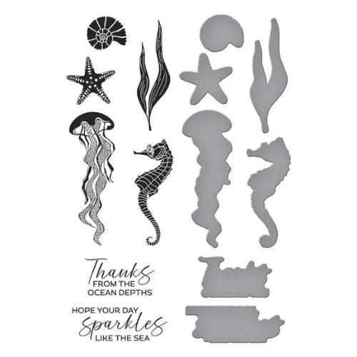 Spellbinders - Sea Friends Press Plate & Die Set - BetterPress Society June 2025