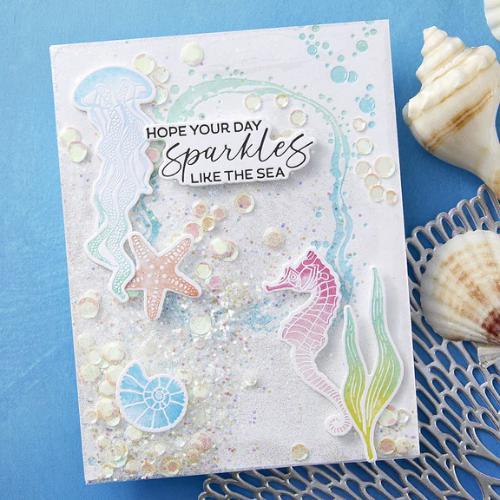 Spellbinders - Sea Friends Press Plate & Die Set - BetterPress Society June 2025