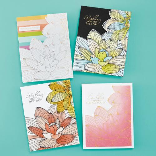 Spellbinders - Golden Bloom Press Plate, Die Set and Add-on Stencil - BetterPress Society January 2026 - Postage as per Actual