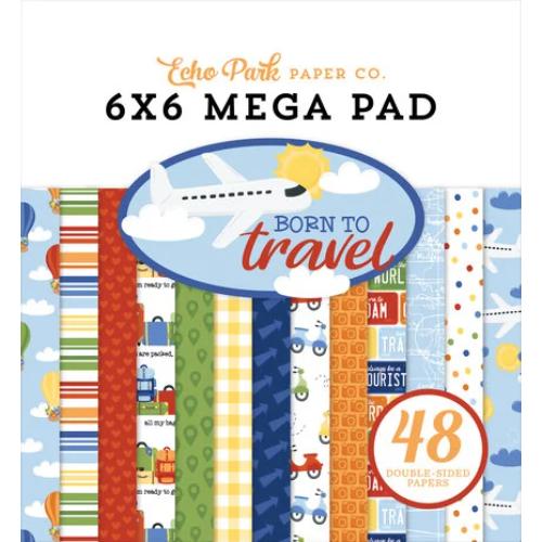 Echo Park Born To Travel 6x6 Inch Cardmakers Mega Pad (BTT425031)