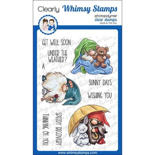 Whimsy Stamps - Gnome Get Well Clear Stamps