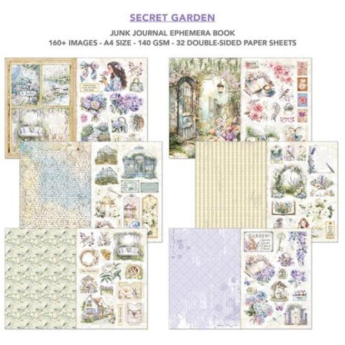 Ciao Bella Secret Garden A4 Junk Journal Ephemera Book (32pcs) (CBB007) - Postage as per Actual