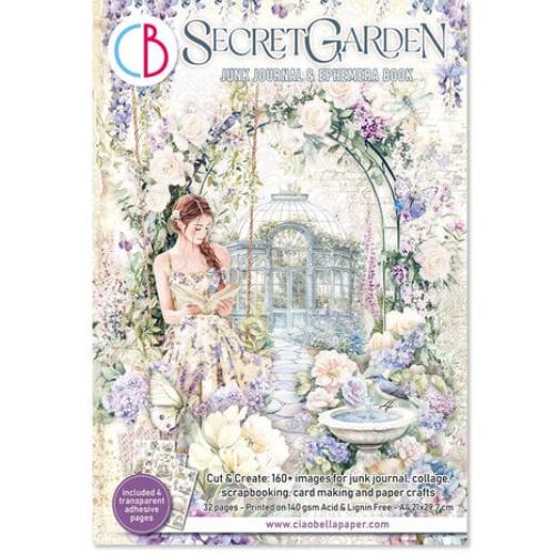 Ciao Bella Secret Garden A4 Junk Journal Ephemera Book (32pcs) (CBB007) - Postage as per Actual