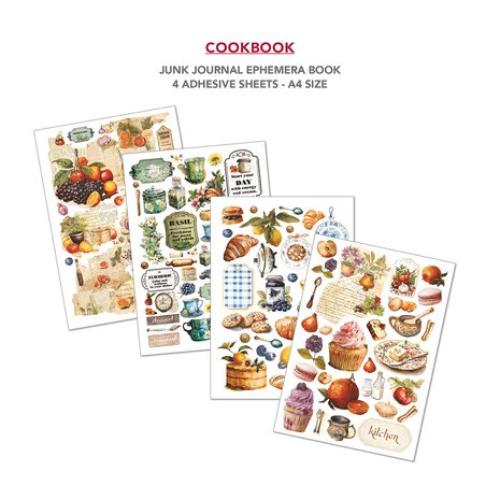 Ciao Bella Cookbook A4 Junk Journal Ephemera Book (32pcs) (CBB009) - Postage as per Actual