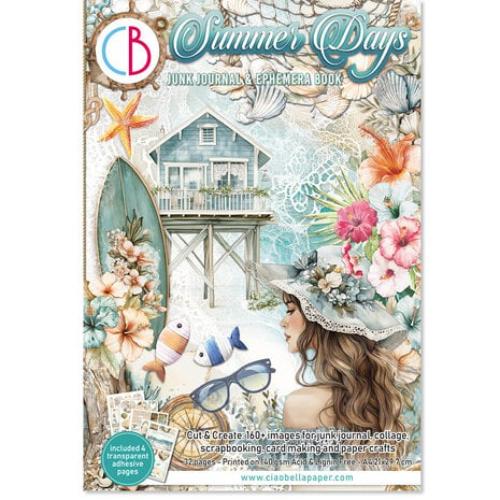 Ciao Bella Summer Days A4 Junk Journal Ephemera Book (32pcs) (CBB010) - Postage as per Actual