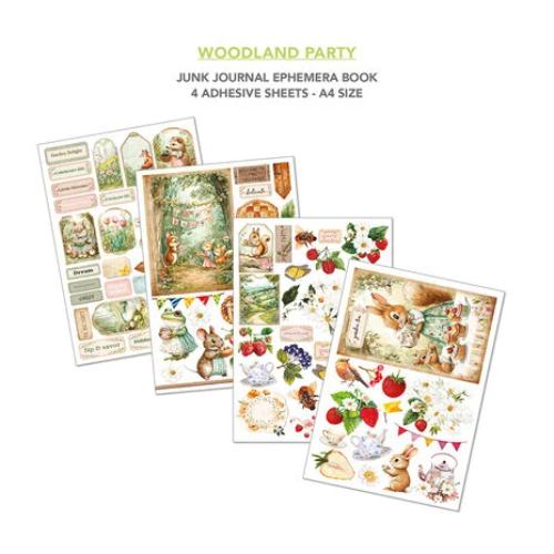 Ciao Bella Woodland Party A4 Junk Journal Ephemera Book (32pcs) (CBB011) - Postage as per Actual