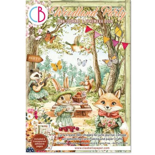 Ciao Bella Woodland Party A4 Junk Journal Ephemera Book (32pcs) (CBB011) - Postage as per Actual