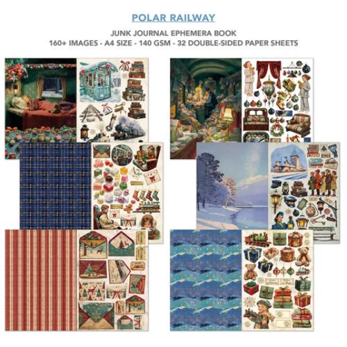 Ciao Bella Polar Railway A4 Junk Journal Ephemera Book (32pcs) (CBB018)