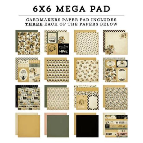 Carta Bella Honey Bee 6x6 Inch Cardmakers Mega Pad (CBHB450031)