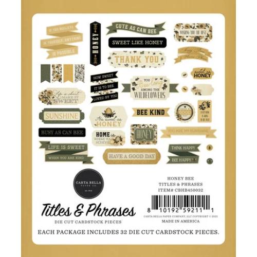 Carta Bella Honey Bee Titles & Phrases (CBHB450032)