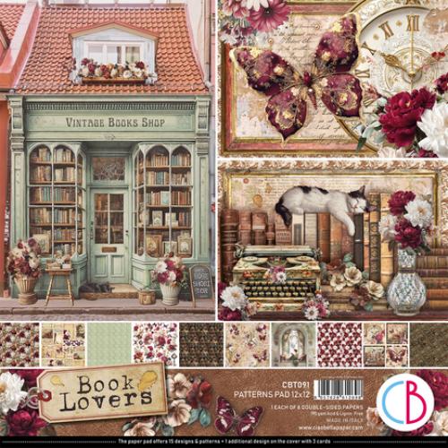 Ciao Bella Book Lovers 12x12 Inch Patterns Pad (8pcs) (CBT091) - Postage as per Actual
