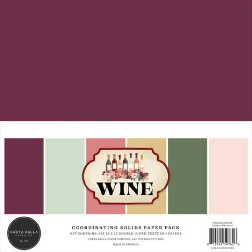 Carta Bella Wine 12x12 Inch Coordination Solids Paper Pack (CBW479015) - Postage as per Actual