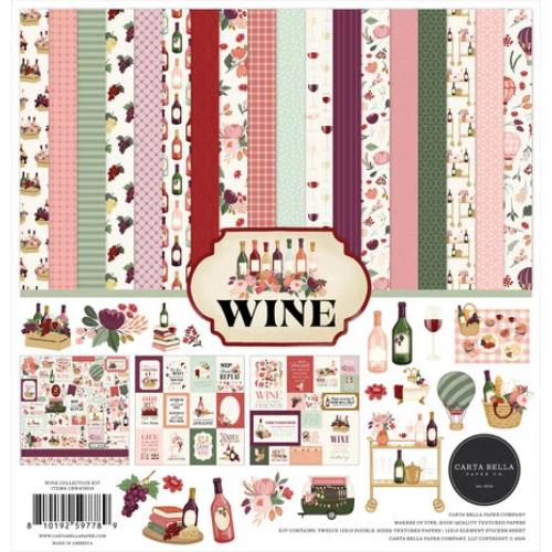 Carta Bella Wine 12x12 Inch Collection Kit (CBW479016) - Postage as per Actual