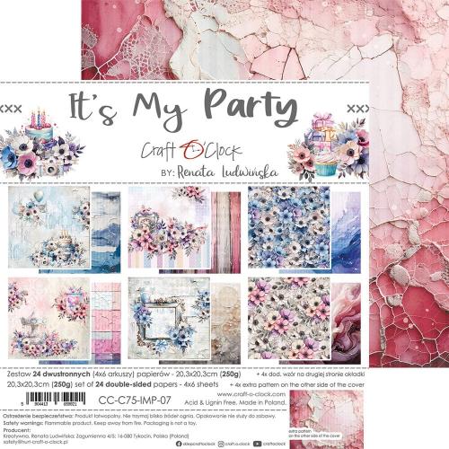 Craft O'Clock It's My Party 8x8 Inch Paper Set (CC-C75-IMP-07)