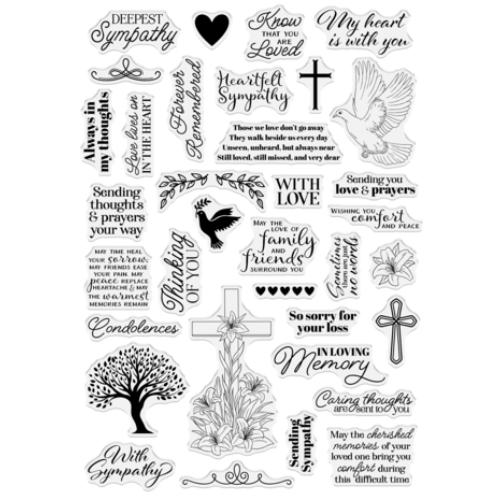 Crafter's Companion With Sympathy Clear Acrylic Stamp (CC-CA-ST-WISY) - Postage as per Actual