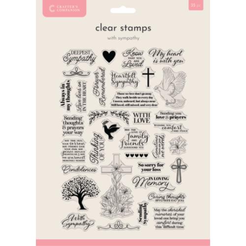 Crafter's Companion With Sympathy Clear Acrylic Stamp (CC-CA-ST-WISY) - Postage as per Actual