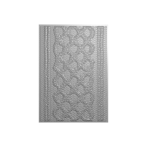 Crafter's Companion 3D Textured Embossing Folders 5x7 Inch Cable Knit (CC-EF5-3D-CAKN)