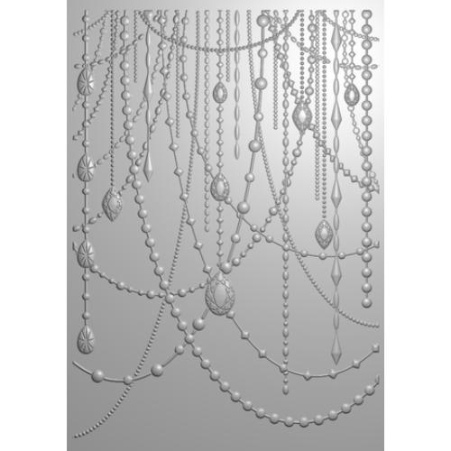 Crafter's Companion 3D Textured Embossing Folders 5x7 Inch Crystal Chandelier (CC-EF5-3D-CRCH)
