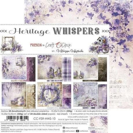 Craft O'Clock Heritage Whispers 6x6 Inch Paper Set (CC-F39-HWS-10)