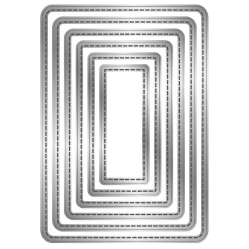 Crafter's Companion Stitched Edge Metal Die Rounded Rectangles (CC-MD-SERR)
