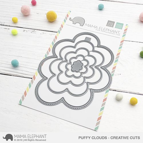 Mama Elephant - Puffy Clouds - Creative Cuts