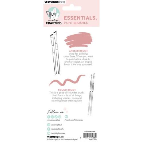 Creative Craftlab Paint Brushes (2x Round/ 2x Angular) (CCL-ES-BRUSH08) - Postage as per Actual