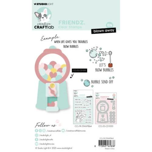 Creative Craftlab Friendz Clear Stamp Blown Away EN (CCL-FR-STAMP864)