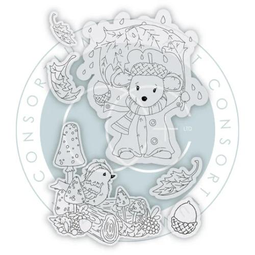 Craft Consortium Tales from Oak Wood A6 Photopolymer Stamp Set Falling Leaves (CCLSTMP002)