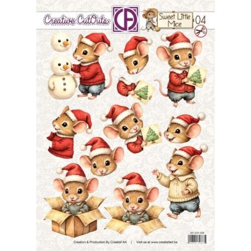 Creatief Art Sweet Little Mice Christmas 04 Creative CutOuts (CCO-028)