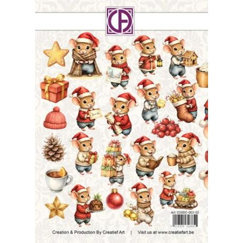 Creatief Art Sweet Little Mice Christmas Die-Cuts Creative CutOuts (23pcs) (CCODC-002-02)