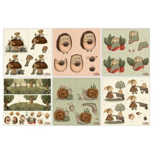 Craft Consortium Amongst the Hedgerow 8x8 Inch 3D Decoupage Paper Pad (CCPPAD048D) - Postage as per Actual