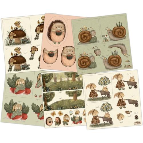 Craft Consortium Amongst the Hedgerow 8x8 Inch 3D Decoupage Paper Pad (CCPPAD048D) - Postage as per Actual