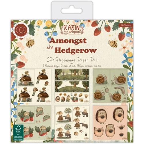 Craft Consortium Amongst the Hedgerow 8x8 Inch 3D Decoupage Paper Pad (CCPPAD048D) - Postage as per Actual