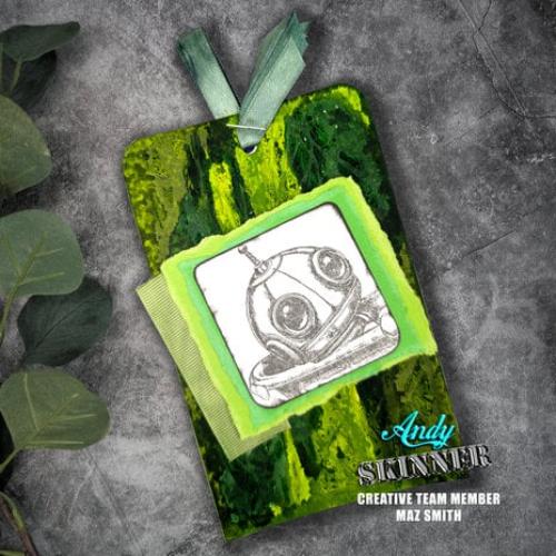 Andy Skinner Bot-ology Wash Your Worries Away Pre Cut Rubber Stamp