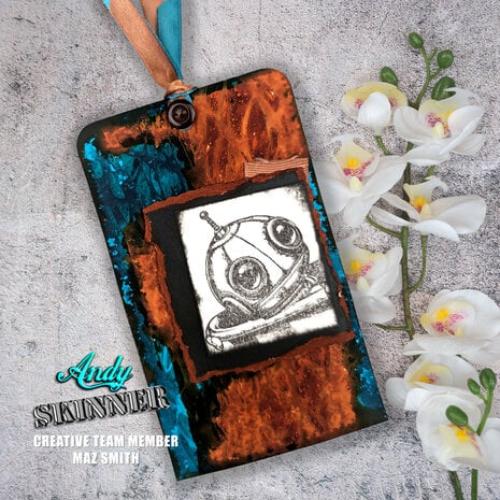 Andy Skinner Bot-ology Wash Your Worries Away Pre Cut Rubber Stamp