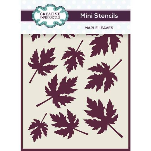 Creative Expressions Mini Stencil Maple Leaves 4.0 in x 3.0 in