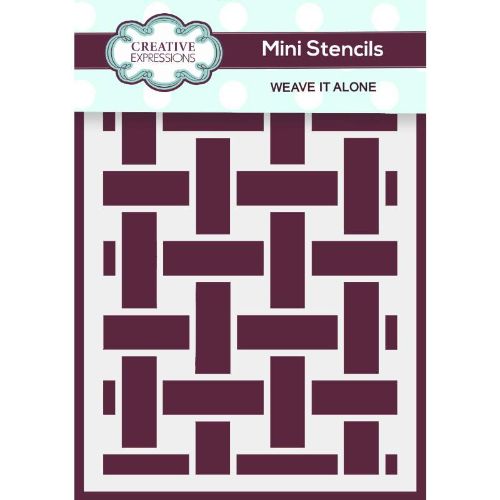 Creative Expressions Mini Stencil Weave It Alone 4 in x 3 in