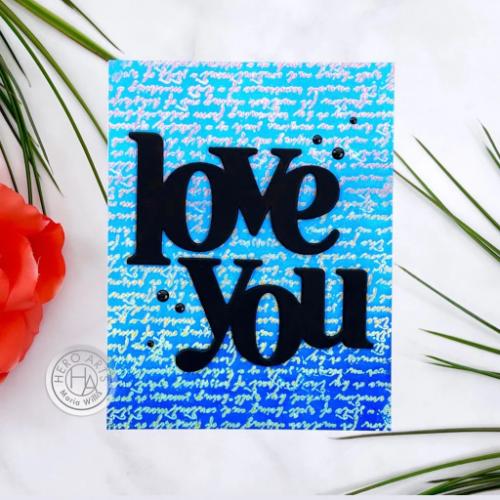 Hero Arts - Script Bold Prints Cling Rubber Stamp