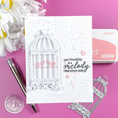 Hero Arts - Ode to Andy Warhol Script Bold Prints Cling Rubber Stamp