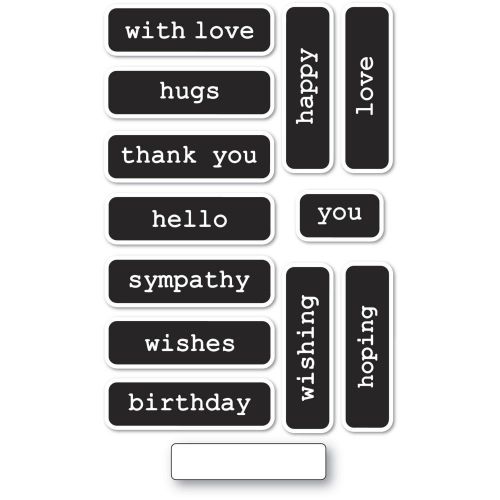 Memory Box Clear Stamps Big & Little Reverse Words