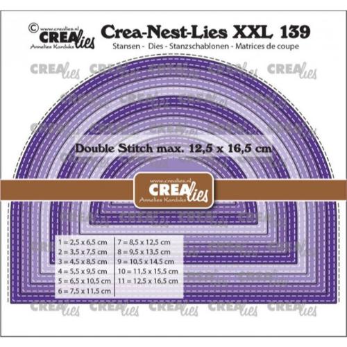 Crealies Crea-Nest-Lies XXL Dies No. 139 Wide Arch with Double Stitch Lines (CLNESTXXL139)
