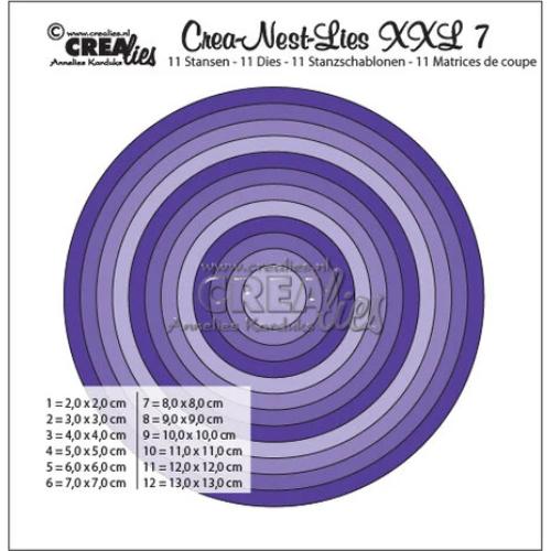 Crealies Crea-Nest-Lies XXL Dies No. 7 Smooth Circles, Full cm (CLNestXXL07)