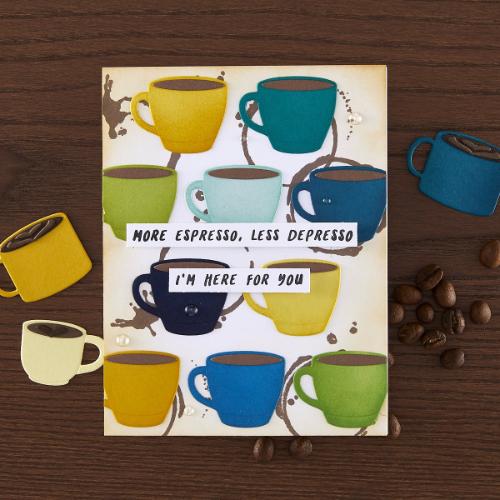 Hero Arts - Bring Coffee Clear Stamp Set