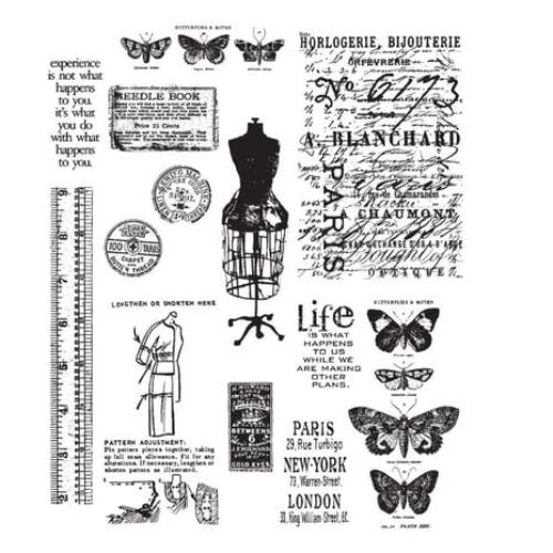 Stampers Anonymous Attic Treasures Tim Holtz Cling Stamps (CMS123)