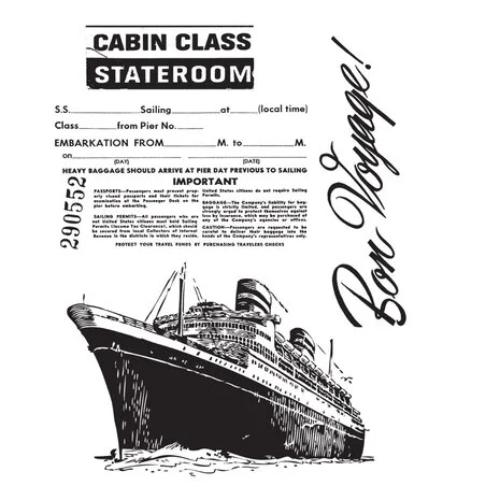 Stampers Anonymous Artful Voyage Tim Holtz Cling Stamps (CMS129)